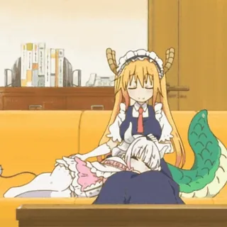 🤗 Tohru Miss Kobayashi's Dragon Maid anime, dragon, maid, tohru, cute, kawaii telegram sticker