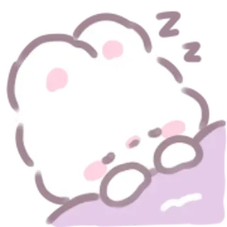 😴 Katze, schläfrig, niedlich, Tier, Cartoon telegram sticker
