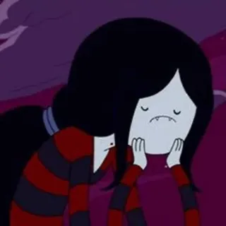 🖤 Marceline Adventure Time cartoon, vampire, marceline, adventure time, sad, cartoon network whatsapp sticker