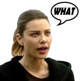 ❔ WHAT Frau, Ausdruck, Dialog, Überraschung telegram sticker