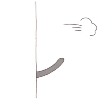 🚶‍♀️ gato, rabo, parede, desenho animado telegram sticker