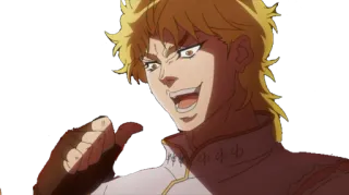 😈 Dio Brando JoJo's Bizarre Adventure อนิเมะ, มังงะ, ตัวร้าย, น่ากลัว, ดิโอ telegram sticker
