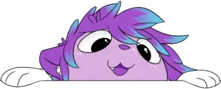 👀 アニメ, キャラクター, ケモノ, 可愛い, のぞき見, 紫 telegram sticker