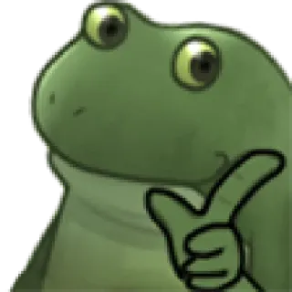 😂 カエル, 考える, ミーム telegram sticker