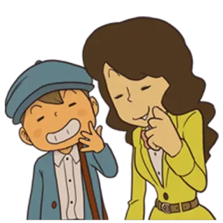 😊 Professor Layton Professor Layton series 레이튼 교수, 퍼즐, 캐릭터, 게임, 애니메이션, 레이튼 시리즈 whatsapp sticker