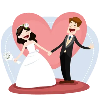 💑 свадьба, невеста, жених, брак, любовь, праздник, пара whatsapp sticker