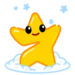 ❄️ 별, 귀여운, 구름, 만화 telegram sticker