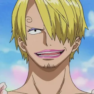 😘 Sanji One Piece Аниме, Ван Пис, Санджи, Блондин, Персонаж telegram sticker