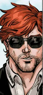 🕶 Matt Murdock comic book, character, sunglasses, ginger, hero telegram sticker