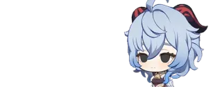🌟 Ganyu Genshin Impact Anime, Chibi, Ganyu, Genshin Impact, Video game, Personagem telegram sticker