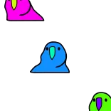 🐦 オウム, 鳥, 面白い, カラフル, 動物, かわいい telegram sticker