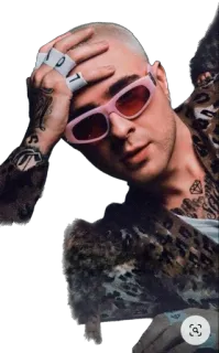 🙆‍♀️ 1D7 hombre, gafas de sol, retrato, persona, gafas rosas, tatuaje telegram sticker