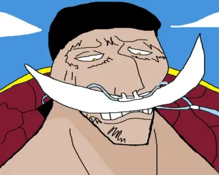 🖱 Whitebeard One Piece Anime, One Piece, Barbabianca, Barba, Pirata telegram sticker