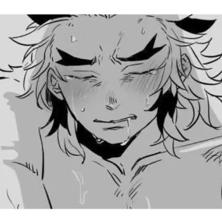😢 Demon Anime, Demônio, Triste, Chorando telegram sticker