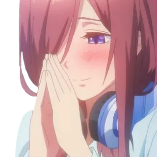 ☺️ Miku Nakano The Quintessential Quintuplets anime, manga, cute, nakano miku, the quintessential quintuplets telegram sticker