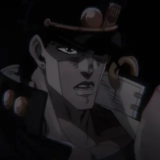 🗡 Jotaro Kujo JoJo's Bizarre Adventure anime, jojo, jotaro, jojos bizarre adventure, character telegram sticker