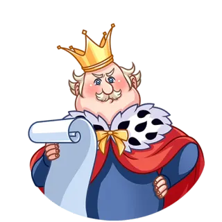 🤨 왕, 왕족, 왕관, 두루마리, 만화, 군주 whatsapp sticker