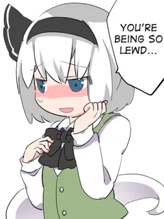 😳 YOU'RE BEING SO LEWD... Anime, Kartun, Blushing, Lewd telegram sticker