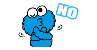 ❌ NO การ์ตูน, ไม่, การปฏิเสธ, สีน้ำเงิน, ภาพเคลื่อนไหว, เชิงลบ telegram sticker