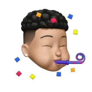 😁 Эмодзи, Мемодзи, Конфетти, Праздник, Вечеринка, День рождения whatsapp sticker