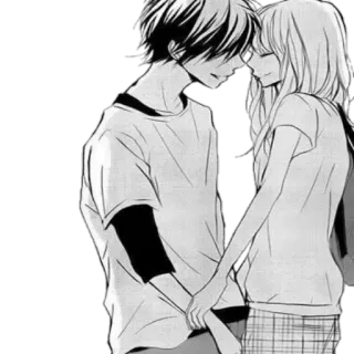 ❤ anime, manga, romance, couple, love, relationship, art, illustration telegram sticker
