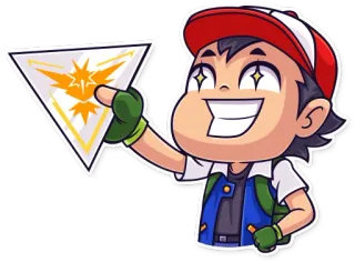 🤩 Ash Ketchum Pokemon Покемон, Эш Кетчум, Команда Инстинкт, Видеоигра, Мультфильм, Команда telegram sticker