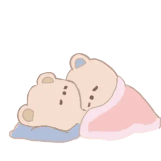 😴 bears, cute, kawaii, animals, sleeping, hugging telegram sticker