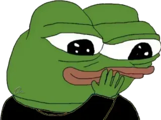 🇨🇰 Pepe the Frog เปเป้, กบ, มีม, มีมอินเทอร์เน็ต, ปฏิกิริยา, การ์ตูน telegram sticker