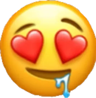 😍 Emoji, Ojos de corazón, Amor, Afecto, Babar whatsapp sticker