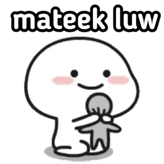 ✨ mateek luw lindo, dibujos animados, personaje, ilustración, kawaii whatsapp sticker