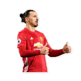 👍 Zlatan Ibrahimović sepak bola, atlet, jempol, manchester united, zlatan ibrahimovic telegram sticker