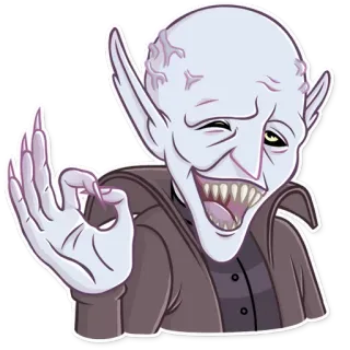 😉 Vampir, Monster, Fantasy, Cartoon, Kreatur, Halloween telegram sticker