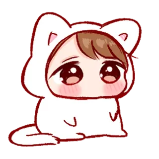 💞 可愛い, ちびキャラ, 動物, アニメ, かわいい, 猫 whatsapp sticker