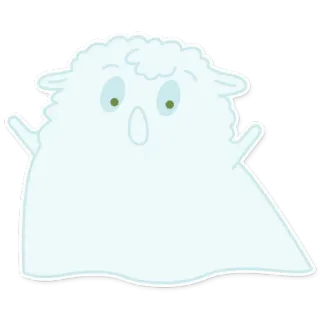 👻 cartone animato, fantasma, illustrazione, spaventoso, carino telegram sticker