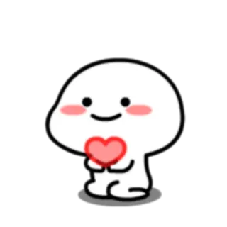 ❤ น่ารัก, หัวใจ, ความรัก, การ์ตูน, ตัวละคร telegram sticker
