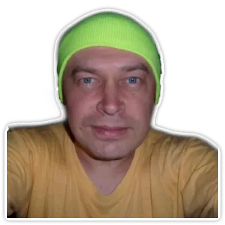 👨‍🦲 hombre, retrato, gorro, persona, selfi telegram sticker
