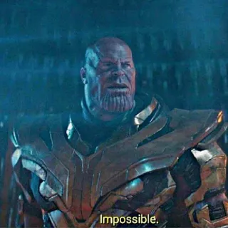 😧 Thanos Avengers: Endgame Impossible. ภาพยนตร์, ตัวร้าย, ซูเปอร์ฮีโร่, มาร์เวล, อเวนเจอร์ส telegram sticker