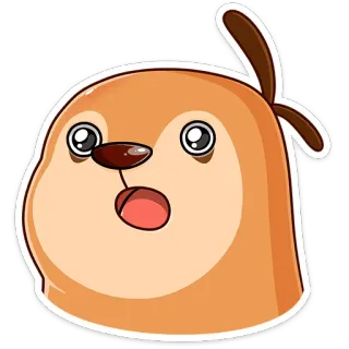 😮 anjing, imut, hewan, stiker, kartun, peliharaan, lucu telegram sticker