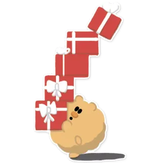 🎁 prezent, prezenty, słodkie, kreskówka, święto, wakacje telegram sticker