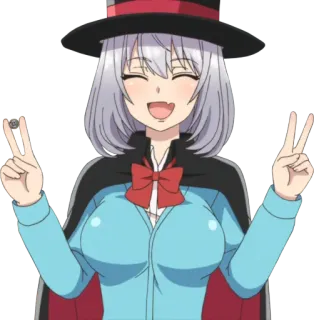 ✌️ Anime, Dziewczyna, Magia, Magik, Słodki telegram sticker