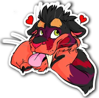 😍 cachorro, animal, desenho animado, coração, fofo, peludo telegram sticker