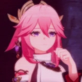 🌟 Yae Miko Genshin Impact Anime, Jeu, Jeu vidéo, Genshin Impact, Yae Miko, Personnage whatsapp sticker
