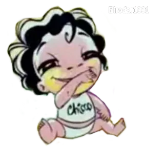 😋 Chico Baby, Cartoon, Junge telegram sticker