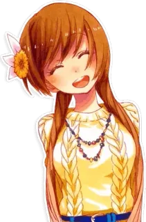 😄 Anime, Cartoni animati, Illustrazione, Donna, Ragazza telegram sticker