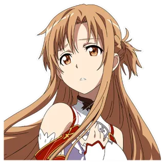 😥 Asuna Sword Art Online Anime, Personaggio, Fantasy, Femmina, Asuna, Sword Art Online telegram sticker