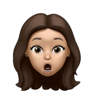 😯 Emoji, Memoji, Avatar, Chocada, Mulher telegram sticker