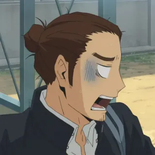 🏐 anime, cartoon, man, scared, shocked, surprised, panic, worried, face telegram sticker