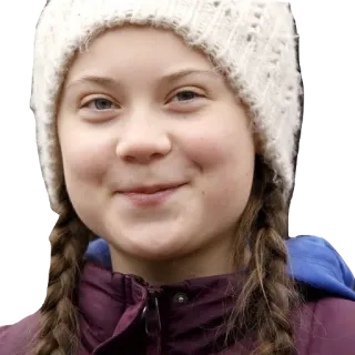 ☺️ Greta Thunberg Greta Thunberg, activist, climate change, environment, portrait, teenager telegram sticker