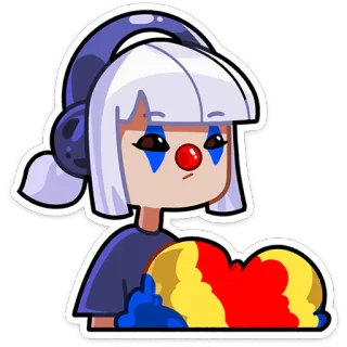 🤡 клоун, мультфильм, персонаж, стикер, цифровое искусство, иллюстрация whatsapp sticker