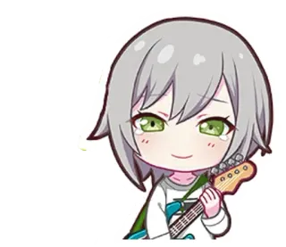 🎤 Chibi, Anime, Manga, Niedlich, Gitarre, Figur telegram sticker